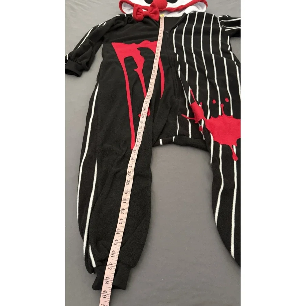 Clown Costume Cosplay Halloween Bodysuit Adult Size Small Black Red White